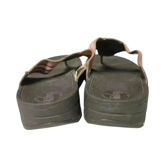 FitFlop WalkStar Bronze Toe Post Sandals Size 7 - Picture 4 of 10